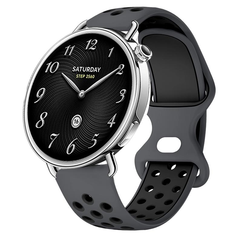Ремешок с круглым отверстием для Xiaomi Watch S4 41 мм Быстросохнущий дышащий спортивный ремешок для Xiaomi Watch S4 41 мм Мягкий силиконовый ремешок