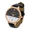 Watch Analog Leather Strap Calendar Day of the Week Date Display Black Dario [Fieldwork] Women's GY079-6