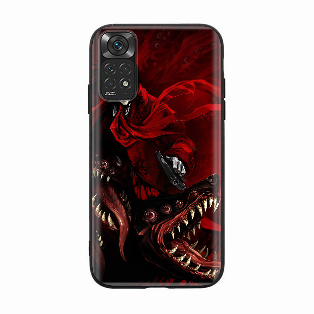 Чехол D-59 Hellsing Alucard Fan Black Sofe для iPhone 16 15 Plus 14 13 Mini 12 11 Pro 8 6 6S SE 5 XR XS Max Realme C30 C33 C32 9I VIVO V29 V27 V23 Y36