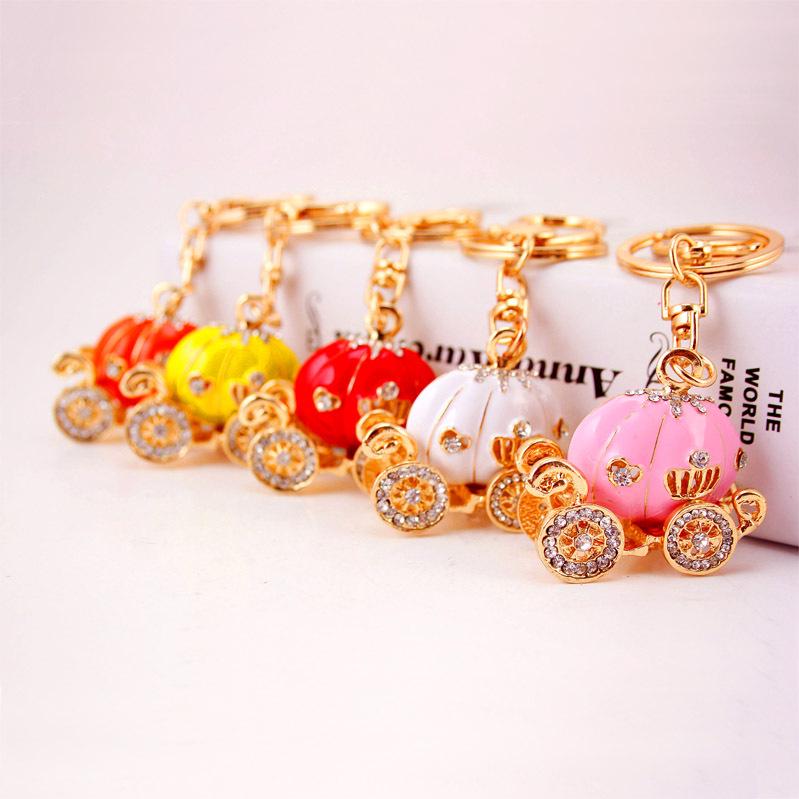 Креативный брелок для ключей в виде тыквы с бриллиантами - милый подарок и аксессуар для сумки для женщин