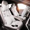 Женский плюшевый чехол для сиденья автомобиля с бантом, милый, для девочек, зимняя теплая автомобильная подушка, подголовник с бантом, подушка для талии, аксессуары для салона автомобиля