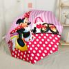 Mickey Mouse Red Background Compact Travel Automatic Umbrella Retractable Design with 8-Rib Durability Compact Design Perfect for Outdoor Adventures