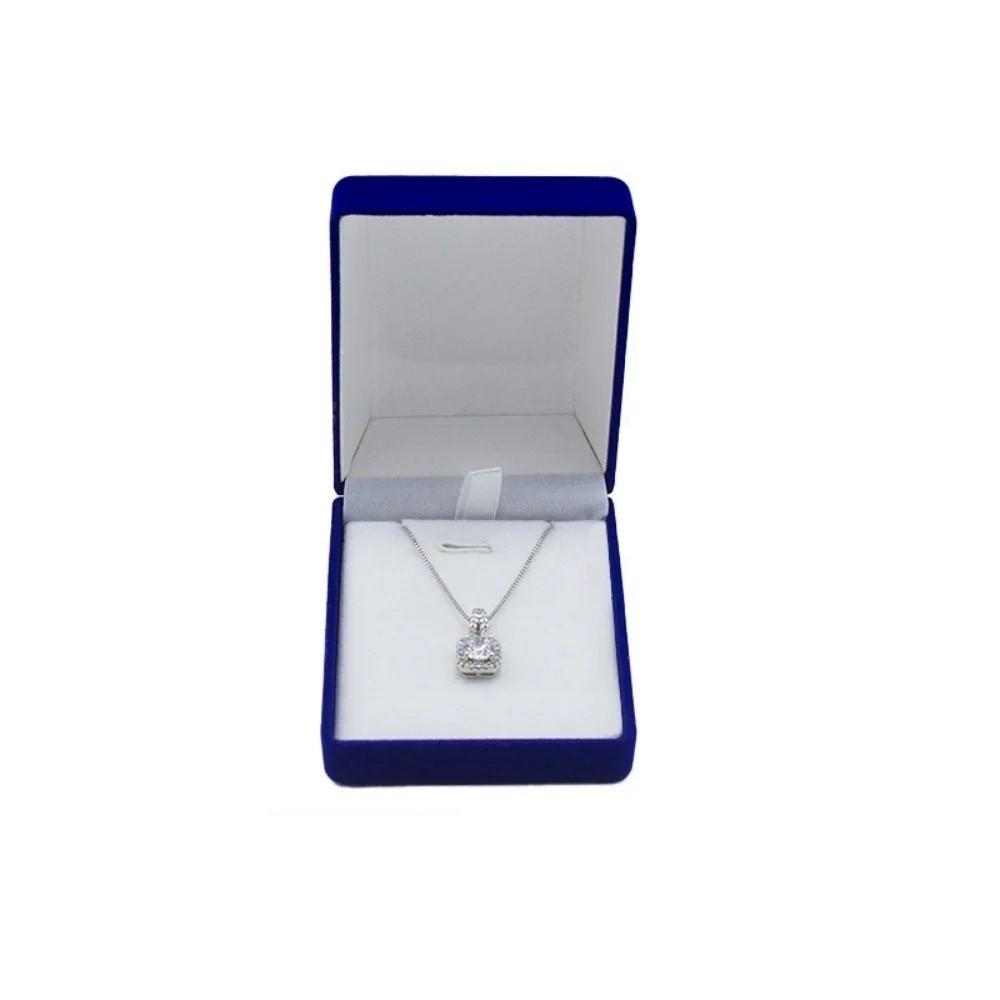 Velvet Velvet Jewelry Box Solid Color Necklace Holder Fashion Rings Bearer Box Necklace