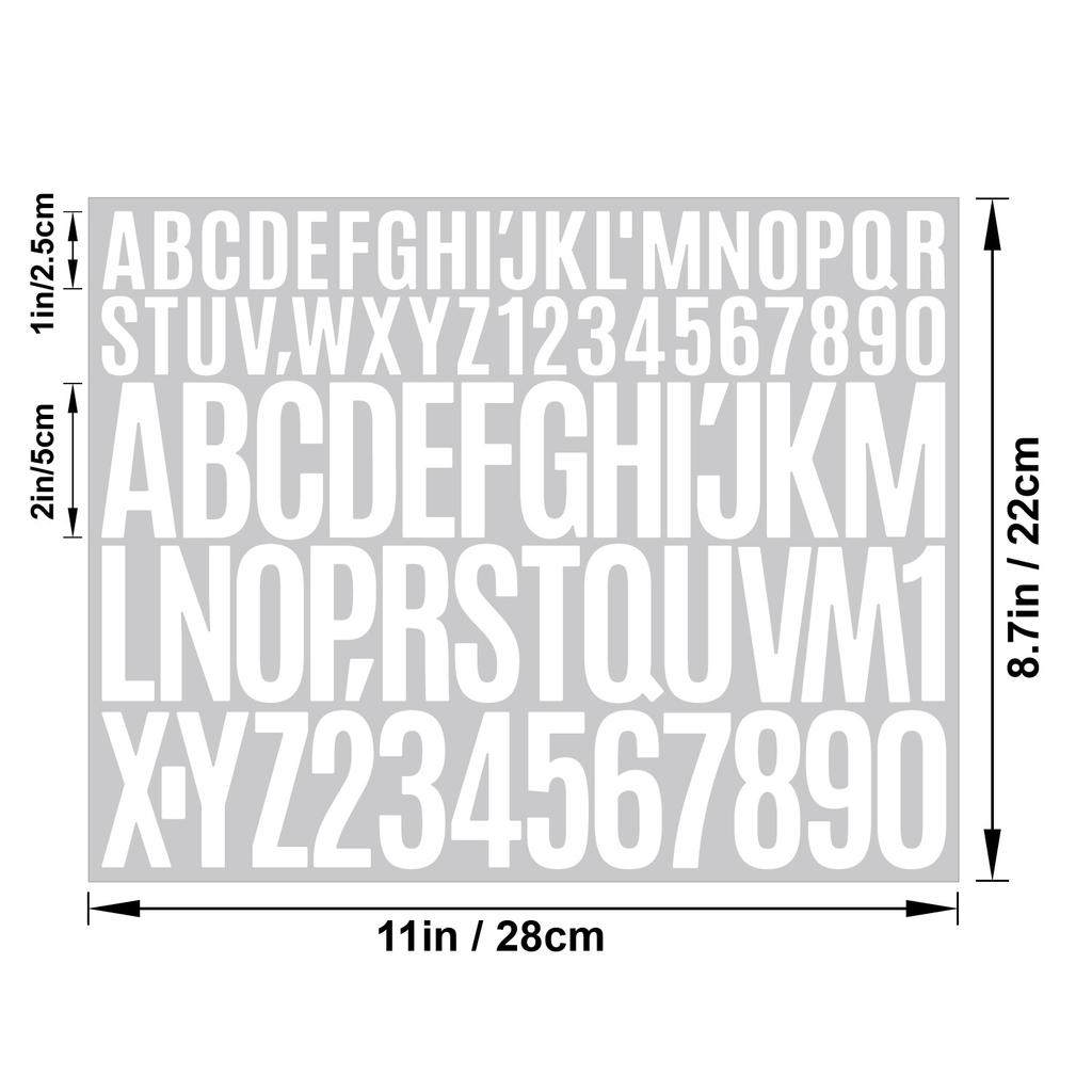 1+2 Дюймовая Наклейка с Буквами Самоклеящийся Винил Водонепроницаемая Подходит для Бутылки для Воды Ручной Скрапбук Постер Наклейка с Буквами