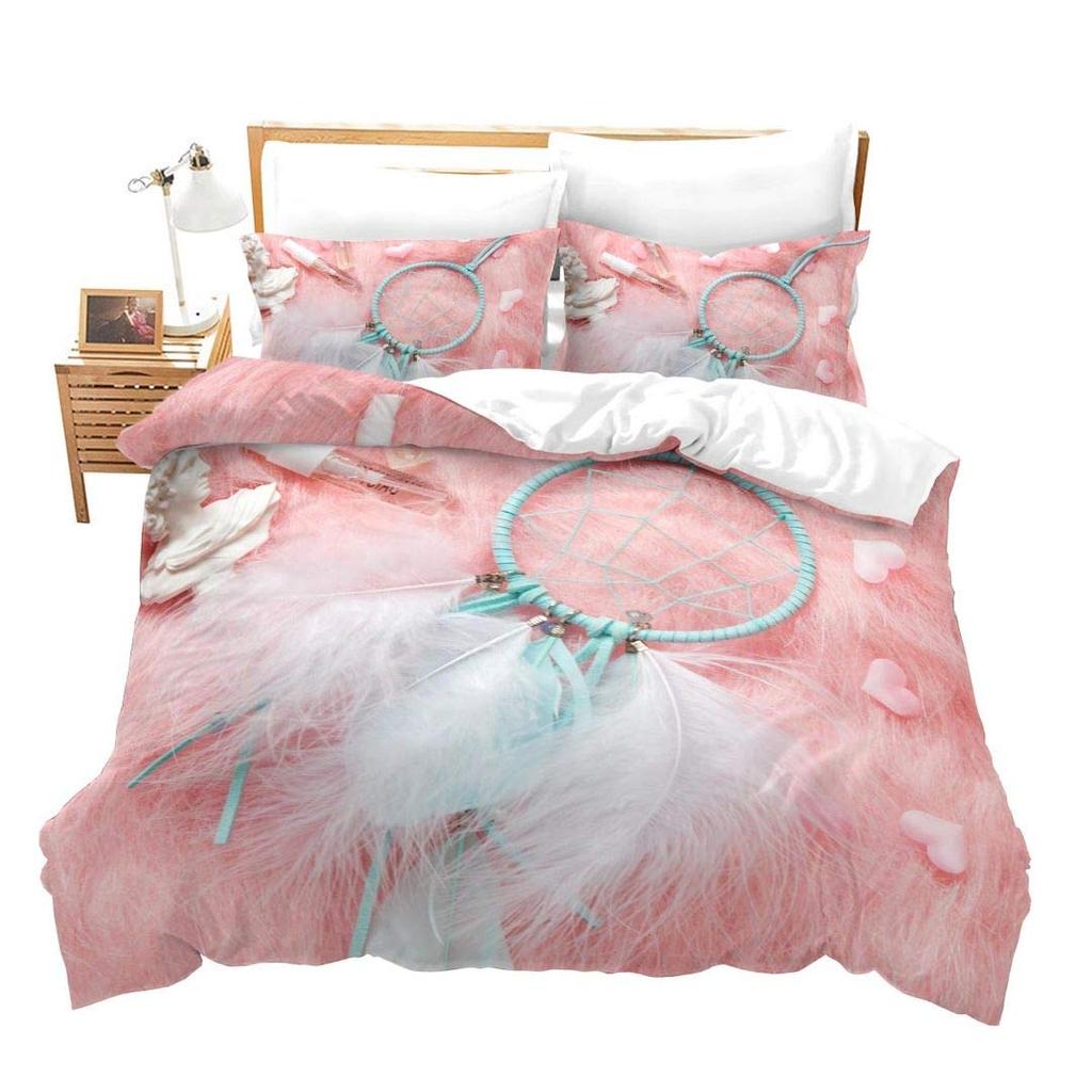 Cartoon Dreamcatcher Duvet Cover Collection Single King Feather Bedding Collection Microfiber Bohemian Comforter Cover For Girls Women Room