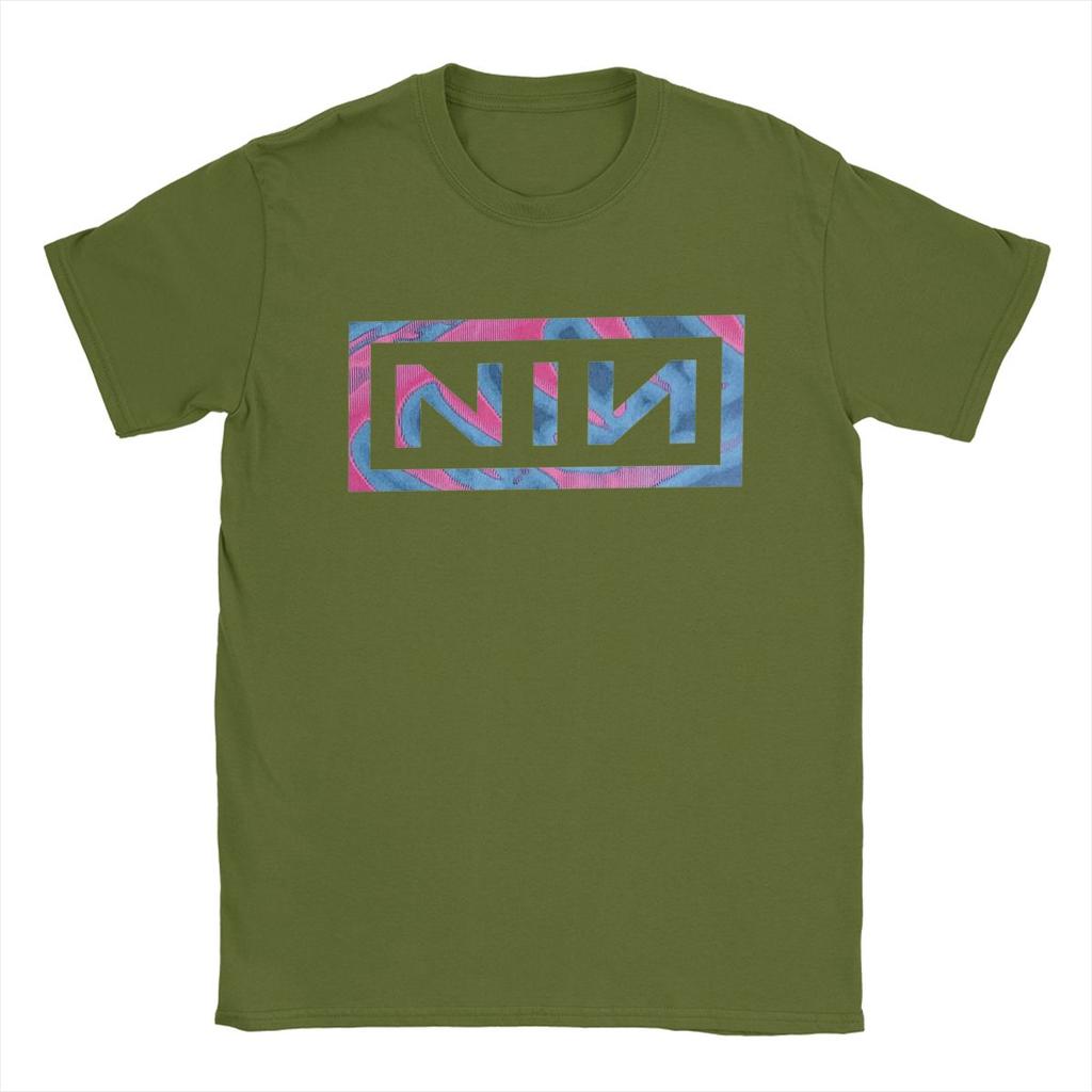 Nine Inch Nails NIN Men T Shirt Funny Tee Shirt Short Sleeve Round Collar T-Shirt Pure Cotton Gift Idea Clothes
