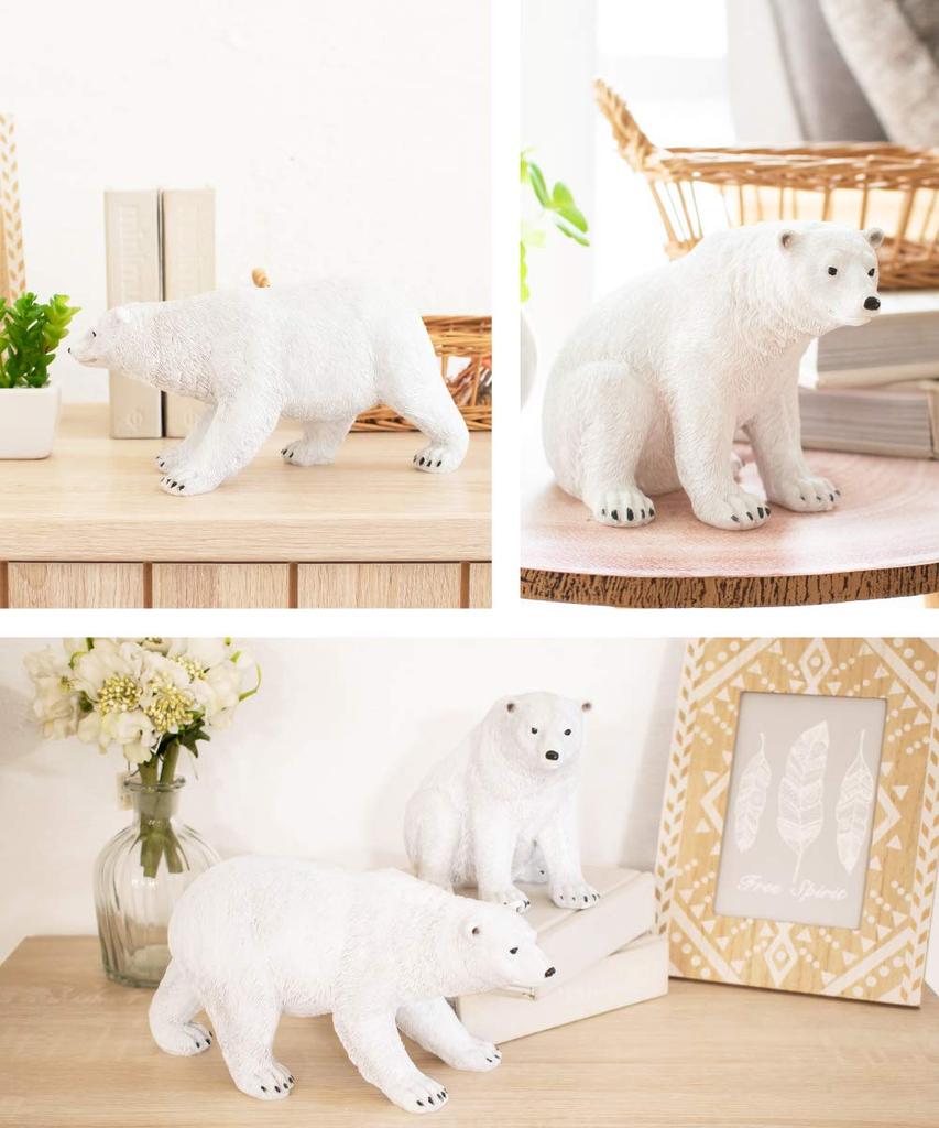 Ампула Белый медведь Статуэтка Стильный орнамент Гостиная Спальня Вход Столешница Скандинавский Натуральный Антикварный Товары для животных Белый медведь Белый
