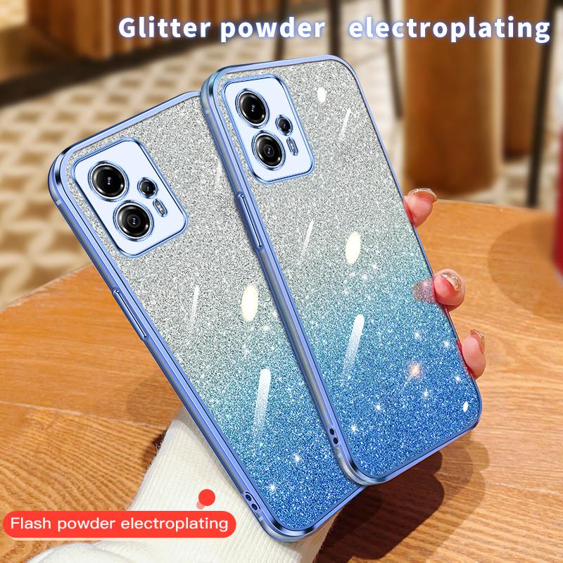 Модный блестящий чехол с градиентным покрытием для Moto G13 G23 G30 G32 G50 G60 G52 G53 G72 G73 G8 G9 Plus E20 E32, силиконовая задняя крышка