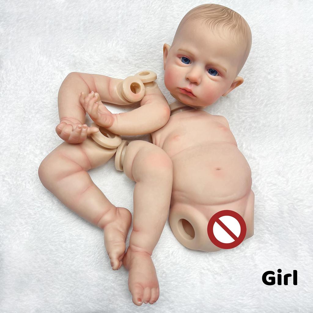 18-20 дюймов Кэмерон Реборн для мальчиков и девочек, мягкий винил на все тело с 3D нарисованными венами, видимые реалистичные настоящие куклы реборн и наборы неокрашенных кукол