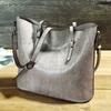 Retro Women Fashion Solid Colours Leather Tote Bag Large Capacity Waterproof