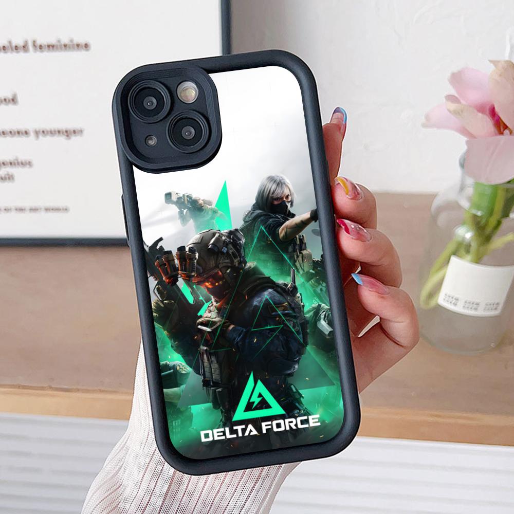 Игровой чехол Delta Force Утолщенный ТПУ Чехол для мобильного телефона для iPhone 17 16 15 14 13 12 11 Air Pro Max Plus Цветная крышка
