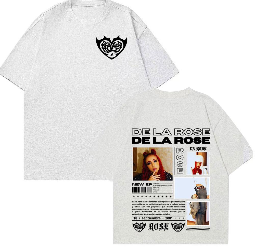Singer Dela Rose Album Tour 2025 Cover T-shirts Men Women Clothing Oversized Retro Hip Hop T Shirt Casual Short Sleeve Tee Shirt