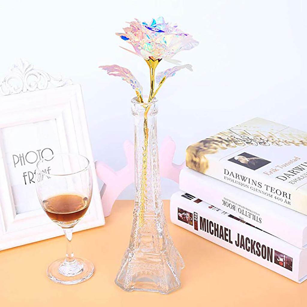 Красочные светящиеся розы искусственные светодиодные цветы уникальные подарки для девочек 