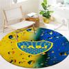 Club Atlético Boca Juniors Round Area Rug,Carpet Rug for Living Room Bedroom Sofa Playroom Decor,Non-slip Floor Mat