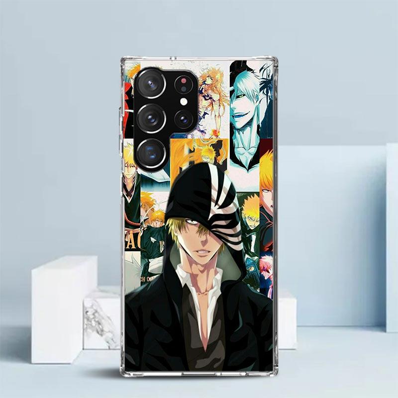 Чехол для телефона с изображением Итиго Кенпачи из аниме Bleach для Samsung Galaxy S24 S25 Edge S26 Ultra S22 S23 Plus S21 + S20 FE Мягкая задняя крышка из ТПУ
