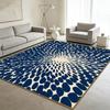 Watercolor Blue White Abstract Dot Carpet Modern Watercolor Living Room Large Area Rugs Soft Non-slip Washable Bedroom Floor Mat