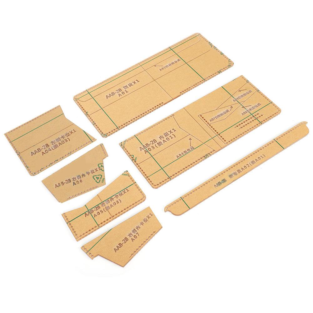 7 шт. Акриловый шаблон кошелька короткий прозрачный ручной портфель кожаное ремесло