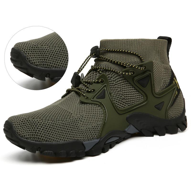 Fashion Mens Boots Sports Shoes New Mesh Breathable Mountaineering Outdoor Comfortable Leisure Travel Sports Shoes Hiking Boots