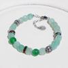 Light Luxury High Jewelry Design Natural Green Dongling Agate Beaded Necklace Exquisite Diamond Ring Bracelet 47 Gifts