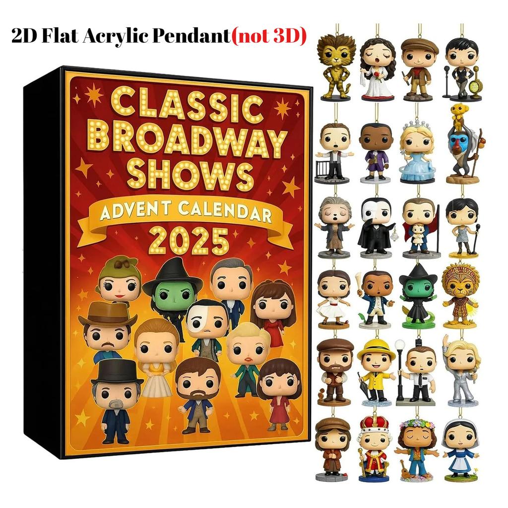 2025 Classic Broadway Shows Advent Calendars 2D Flat Figure Christmas Halloween Countdown Calendar Holiday Gifts Collectibles Fo