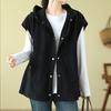 Vest Women Cotton Oversize Thickened Fall Winter Retro Warm Casual Hooded Sleeveless Tops