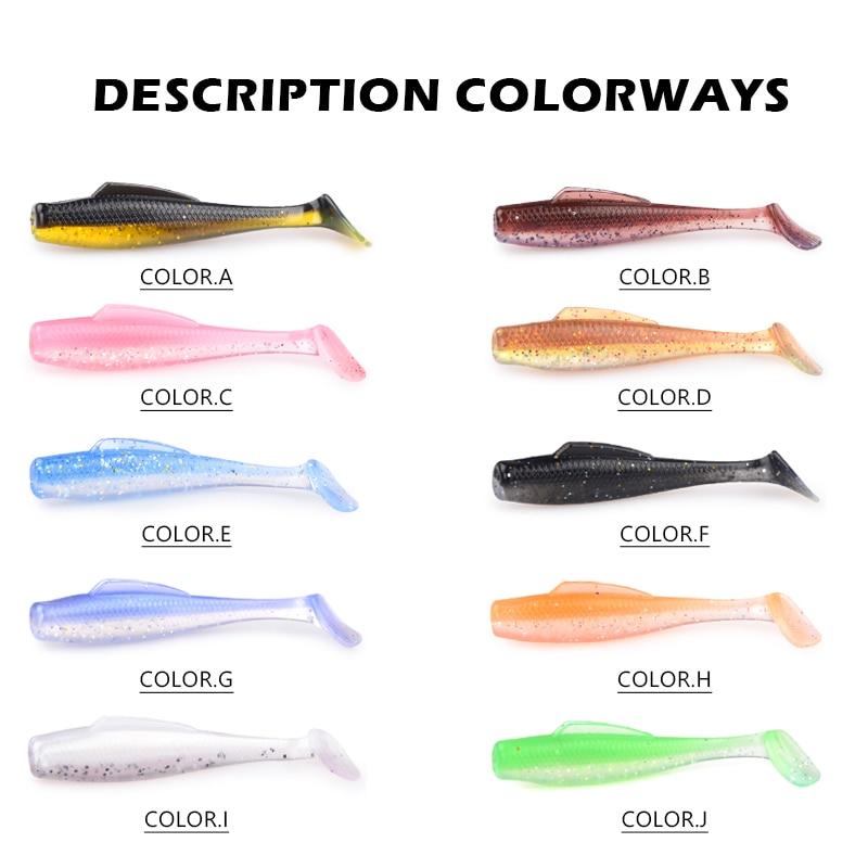 MEREDITH DieZel Minnow Fishing Lures 80mm 5.9g Fishing Soft Baits 3.15" 8pcs/lot Silicone Artificial Swim Plastic Lure Wobblers