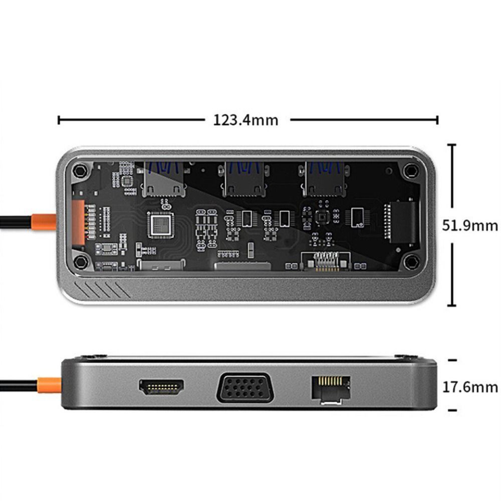 4K30Hz USB C Hub 10 in 1 Laptop Docking Station Compatible USB C Dock  Office Home