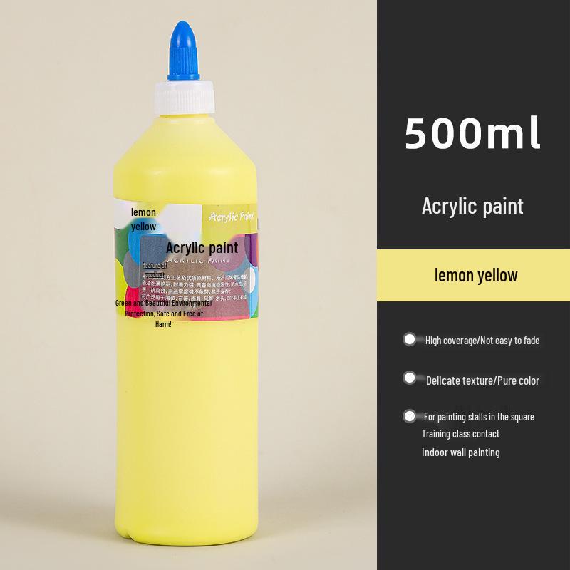 Водостойкая акриловая краска 500 мл - Долговечная, идеально подходит для росписи соломенной шляпы, керамических и гипсовых кукол