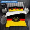 3PCS German Football Emblem Printed Soft Bedding Set,Including 1pc Duvet Cover And 2pcs Pillowcases Perfect for Bedroom, Dormitory, Fan gift