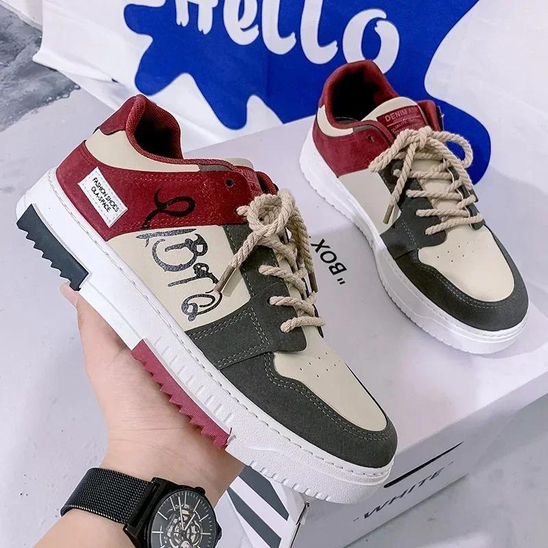 Мужские кроссовки Удобная повседневная обувь Универсальные теннисные туфли, подходящие по цвету Мужская дорожная обувь Новые Zapatillas Para Hombres