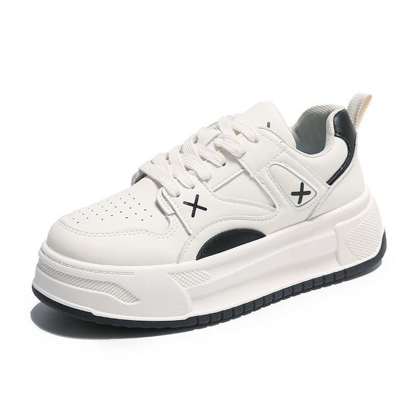 Весна Новые Маленькие Белые Туфли Женские Студенческие Спортивные и Повседневные Кеды Уличная Обувь Толстая Подошва