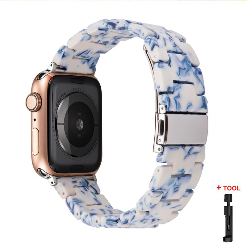 Ремешок из смолы для браслета Apple Watch 44 мм 40 мм 45 мм 41 мм 38 мм 42 мм браслет Correa iWatch серии 3 4 5 6 se 7 сменный ремешок для часов