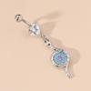 Sunflower Body Piercing Jewelry Butterfly Heart Belly Button Ring Zircon Navel Ring  Gift