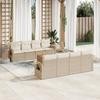 VidaXL Garden Lounge Set with Cushions 9 Pcs, Patio Sofas, Patio Furniture Set, Outdoor Furniture, Beige 3224483