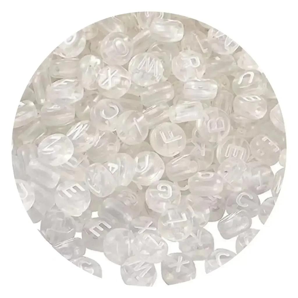 100/200/300/500pcs Acrylic Letter Beads Round Loose Spacer Alphabet Beads For Jewelry Making DIY Handmade Bracelet Accessories
