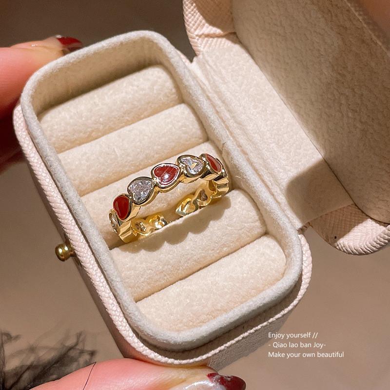 Minimalist Heart Open Band Ring With Copper And Gold Finish For Stylish Women