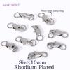 14K/18K Gold Plated Lobster Clasp Connector,Clasps For Jewelry Making,Brass Lobster Clasps With Rings,DIY Bracelet Accessories