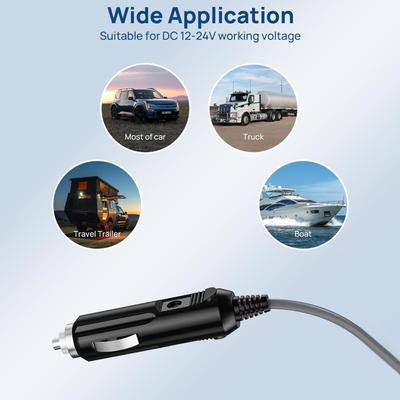 Для Starlink Mini к кабелю постоянного тока Автомобильное зарядное устройство Стабильная передача Силовой кабель Для грузовика 12В-24В Адаптер Прочный Устойчивый к погодным условиям 5м