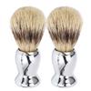 2шт. Помазок для бритья Длинная мягкая густая щетка для волос Мужская пенящаяся кремовая пена для бритья бороды Помазок с ручкой