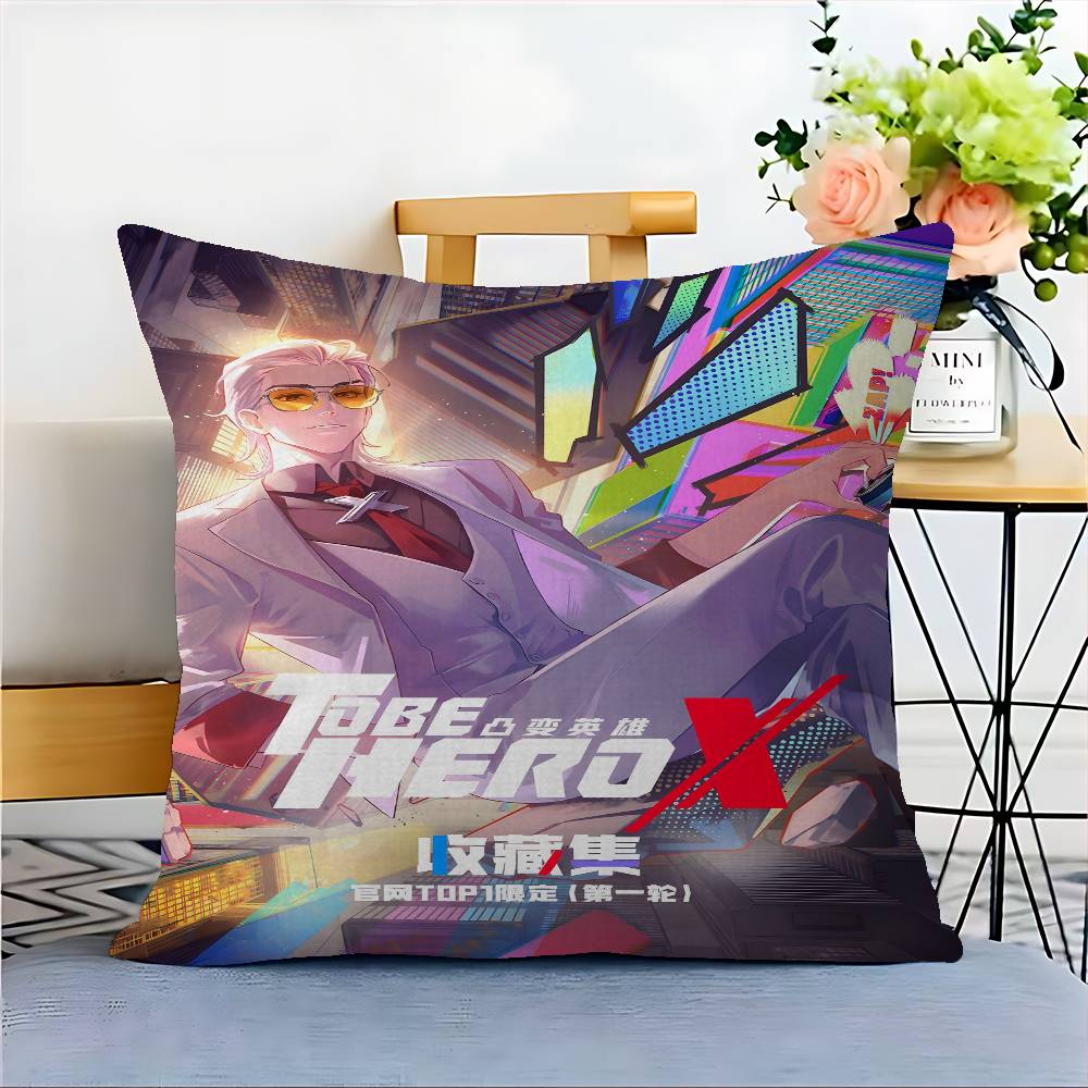 Подушки с принтом из аниме To Be Hero X Мультяшные декоративные чехлы для дивана Домашний двусторонний принт Короткий плюш Милый чехол для подушки