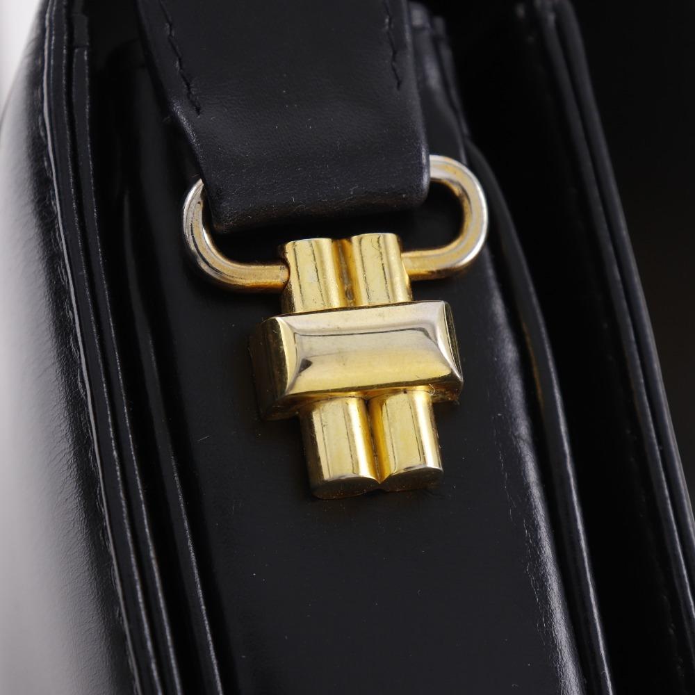 Gucci Старая сумка Gucci на плечо винтажная черная телячья кожа женская б/у