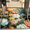 Peony Flower 3D Printed PVC Carpet for Living Room Bedroom Rugs  Carpets  Turkey Study Floor Mat