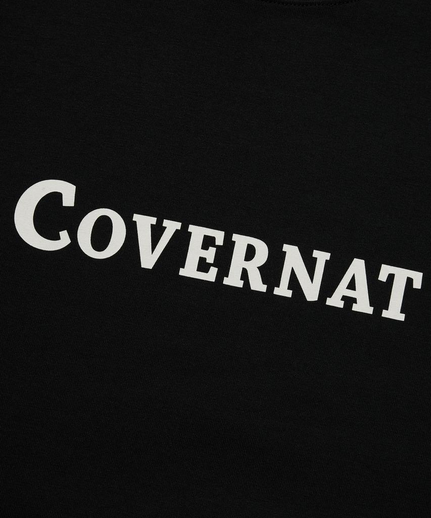 COVERNAT Черная футболка с логотипом по центру