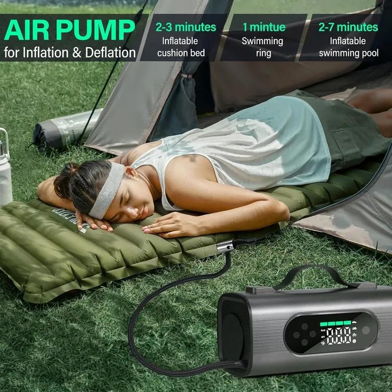 8 in 1 Portable Car Jump Starter with Air Compressor dual-use wireless Vacuum Cleaner 12V 150PSI Car Battery Jump Starter (S8)