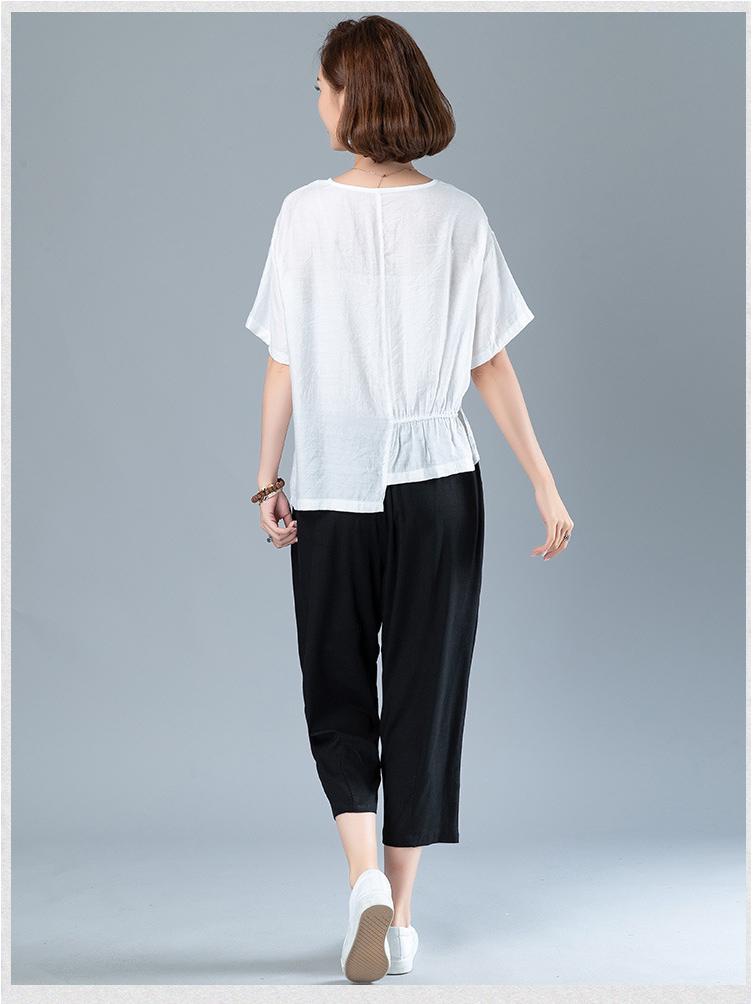 Летняя мода 2025 года: Мамин маленький повседневный комплект из хлопка и льна