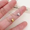 Bohemian Minimalist Necklace Silver Heart Pendant Necklace Mini Heart Necklaces  Women Gifts