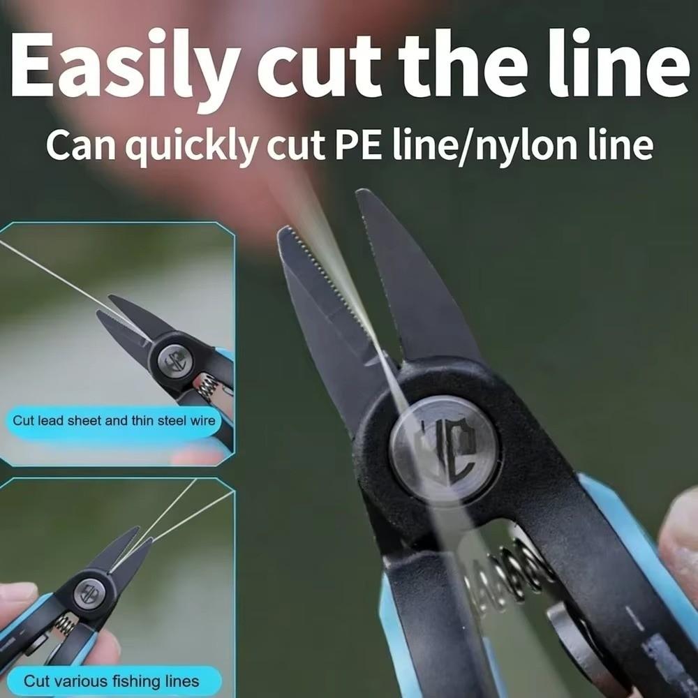 Serrated Blade Portable Fishing Scissors Mini Size Lure Scissors PE Line Scissors  Line Cutting
