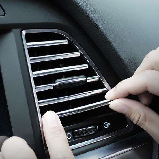 10 шт., автомобильные вентиляционные внутренние наклейки на выпускное отверстие для воздуха, декоративные наклейки, аксессуары в полоску