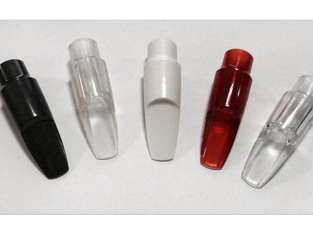 Набор мундштуков для альт-саксофона: Цветной Хрусталь, Прозрачный, Белый, Красный