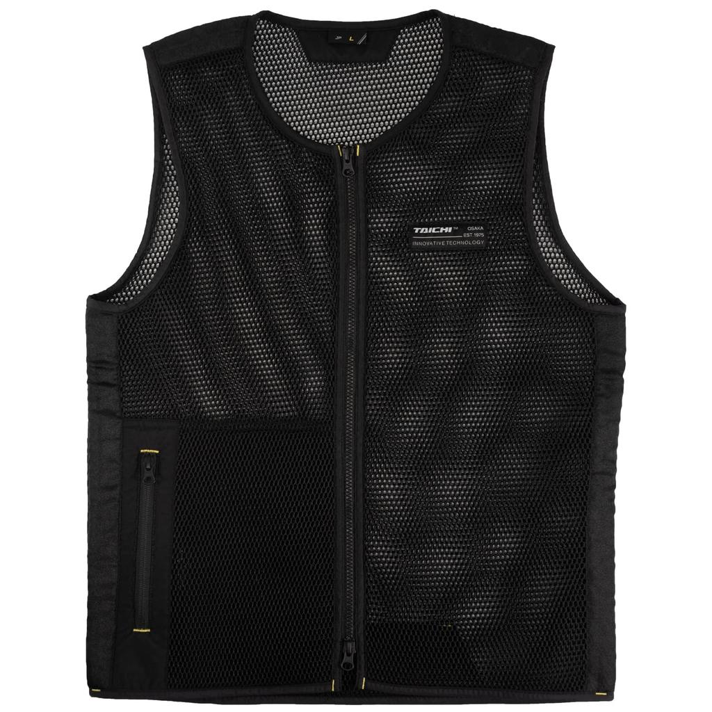 RS TAICHI Sweat-Wicking, Quick-Drying, Cool-to-the-Touch, UV Protection, Evaporative Cooling, Liquid Wind Airflow Vest RSU501 BLACK L